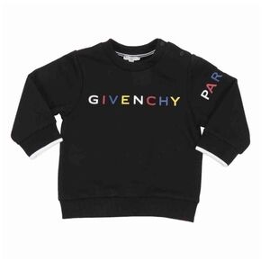 Givenchy Black Kids Sweatshirt with Multicolor Logo